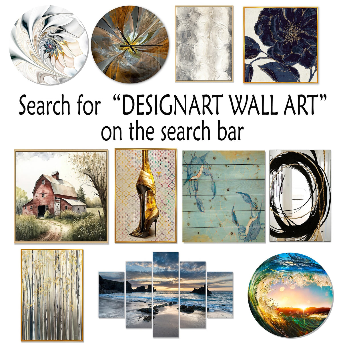 Designart "Glam Surreal Woman Portrait II" Fashion Framed Canvas Prints
