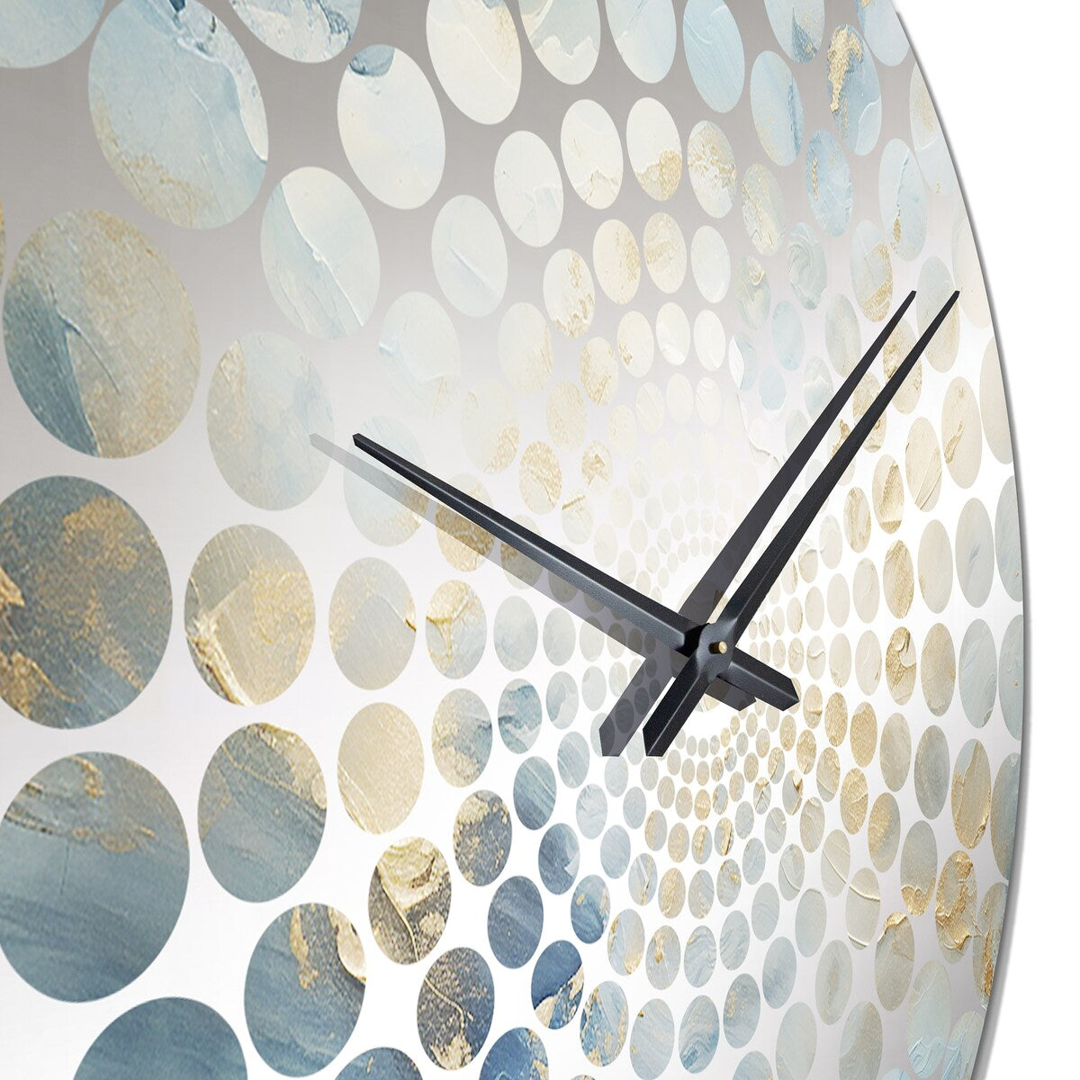Designart "Gold And White Marble Geode" Gold Abstract Marble Clocks Modern Wall Clocks For Living Room Décor