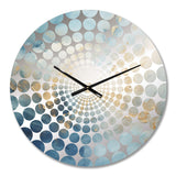 Designart "Gold And White Marble Geode" Gold Abstract Marble Clocks Modern Wall Clocks For Living Room Décor
