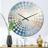 Designart "Gold And White Marble Geode" Gold Abstract Marble Clocks Modern Wall Clocks For Living Room Décor