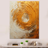 Designart "Golden Lemon Zest Spiral I" Abstract Spirals Wall Art