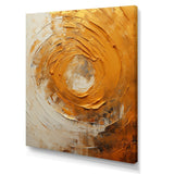Designart "Golden Lemon Zest Spiral I" Abstract Spirals Wall Art