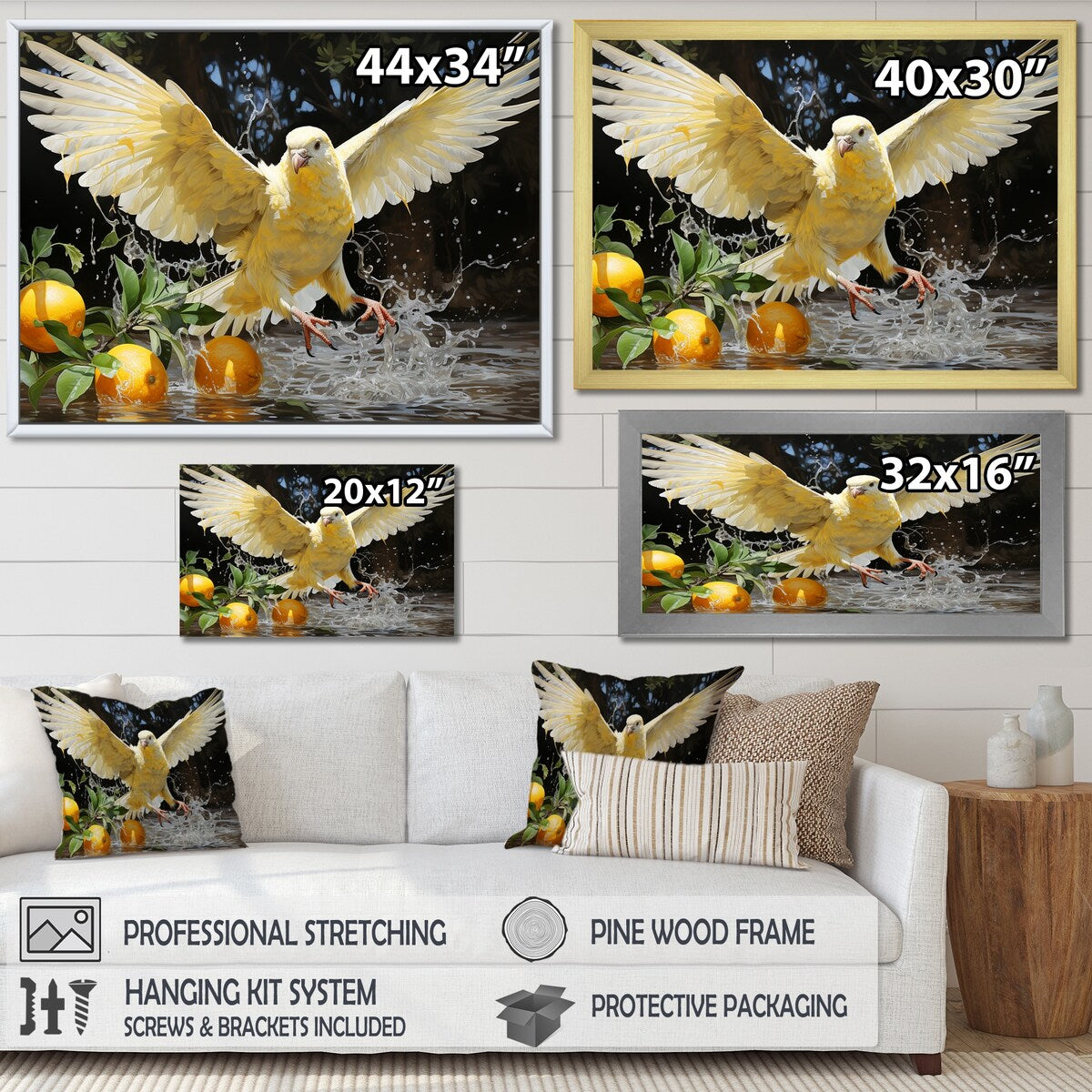 Designart "Graceful Dove I" Dovewall Art