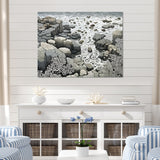 Designart "Gray Abstract Landscape III" Coastal Coral Under Water Wall Art