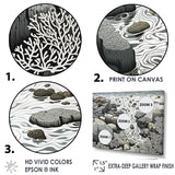 Designart "Gray Abstract Landscape III" Coastal Coral Under Water Wall Art
