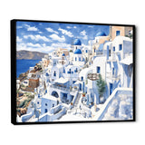 Designart "Greek Santorini Odyssey I" Greece Framed Wall Decor