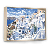Designart "Greek Santorini Odyssey I" Greece Framed Wall Decor