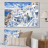 Designart "Greek Santorini Odyssey I" Greece Framed Wall Decor