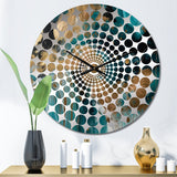 Designart "Green And Gold Mysterious Marble I" Green Abstract Marble Clocks Modern Wall Clocks For Hallway Décor