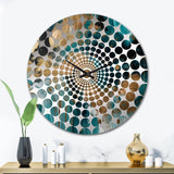 Designart "Green And Gold Mysterious Marble I" Green Abstract Marble Clocks Modern Wall Clocks For Hallway Décor