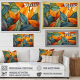 Designart "Green And Yellow Leaves Tranquility I" Leaves Wall Art