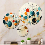 Designart "Green Beige Mid Century Abstract Retro IV" Mid-century Metal Wall Art Set