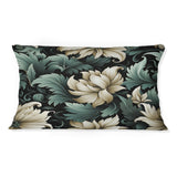 Designart "Green & Beige Initriguing Beauty Floral Pattern" Floral Printed Throw Pillow