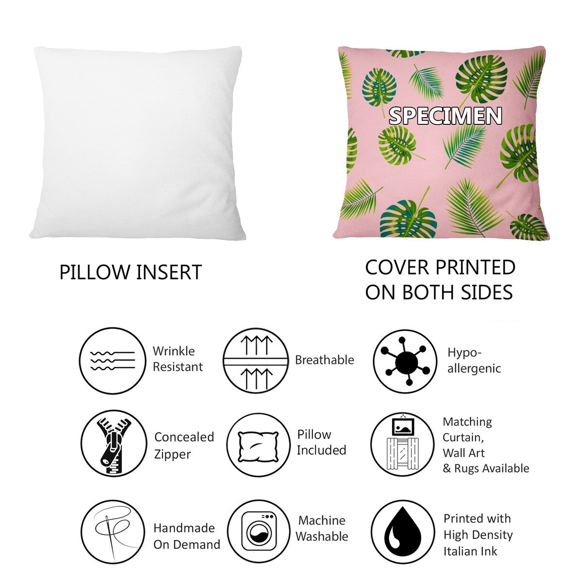 Designart "Green & Beige Initriguing Beauty Floral Pattern" Floral Printed Throw Pillow