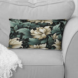 Designart "Green & Beige Initriguing Beauty Floral Pattern" Floral Printed Throw Pillow