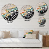 Designart "Green and Gold Mystical Landscapes" Green Abstract Clocks Modern Wall Clocks For Hallway Décor