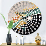 Designart "Green and Gold Mystical Landscapes" Green Abstract Clocks Modern Wall Clocks For Hallway Décor