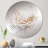 Designart "Grey And Pink Mysterious Marble" - Modern Abstract Marble Sun Circles Wall Mirror