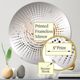 Designart "Grey And Pink Mysterious Marble" - Modern Abstract Marble Sun Circles Wall Mirror
