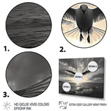 Designart "Grey Beach Seagulls In Flight V" Animals Metal Wall Decor Set