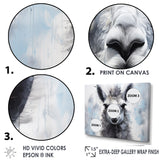 Designart "Grey Llama Portrait" Llama Animal Wall Art