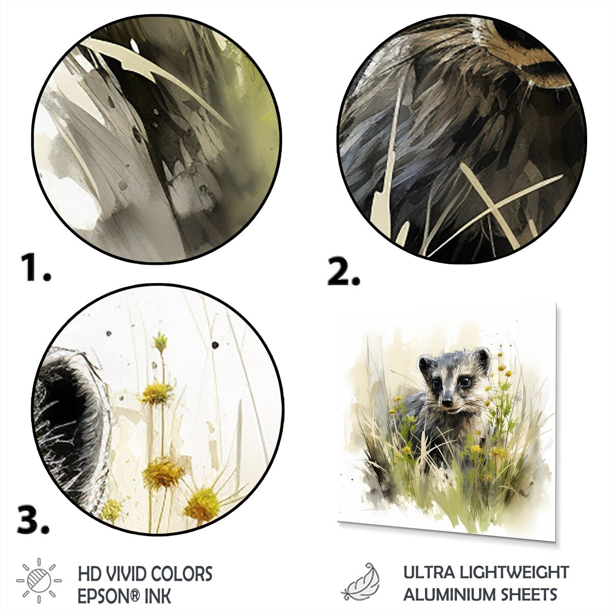 Designart "Grey Meadow Meerkat" Meercat Metal Wall Art - Grey Metal Wall Décor Modern Metal Art Work