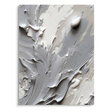 Designart "Grey and Cream Harmony In Chaos I" Abstract Gloss Wall Decor Grey - Modern Acrylic Wall Art Decor