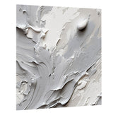 Designart "Grey and Cream Harmony In Chaos I" Abstract Gloss Wall Decor Grey - Modern Acrylic Wall Art Decor