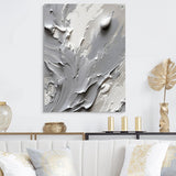 Designart "Grey and Cream Harmony In Chaos I" Abstract Gloss Wall Decor Grey - Modern Acrylic Wall Art Decor