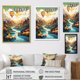 Designart "High Flying Fantasy Hot Air Balloon Adventure III" Hot Air Balloon Wall Art
