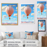 Designart "High Flying Fantasy Hot Air Balloon Adventure IV" Hot Air Balloon Wall Art
