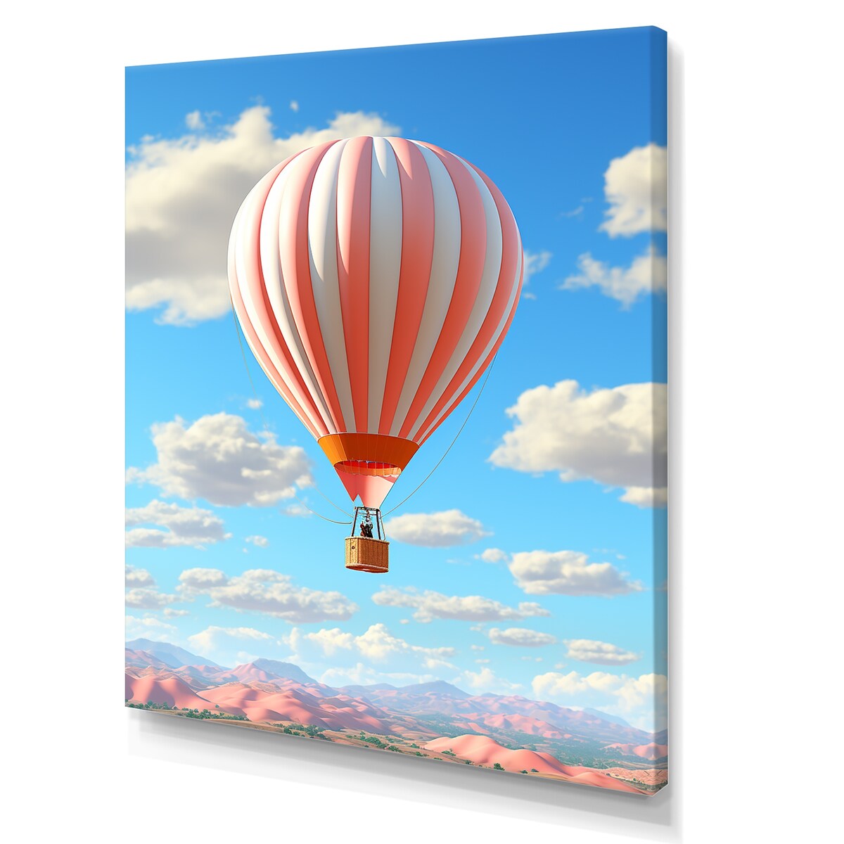 Designart "High Flying Fantasy Hot Air Balloon Adventure IV" Hot Air Balloon Wall Art