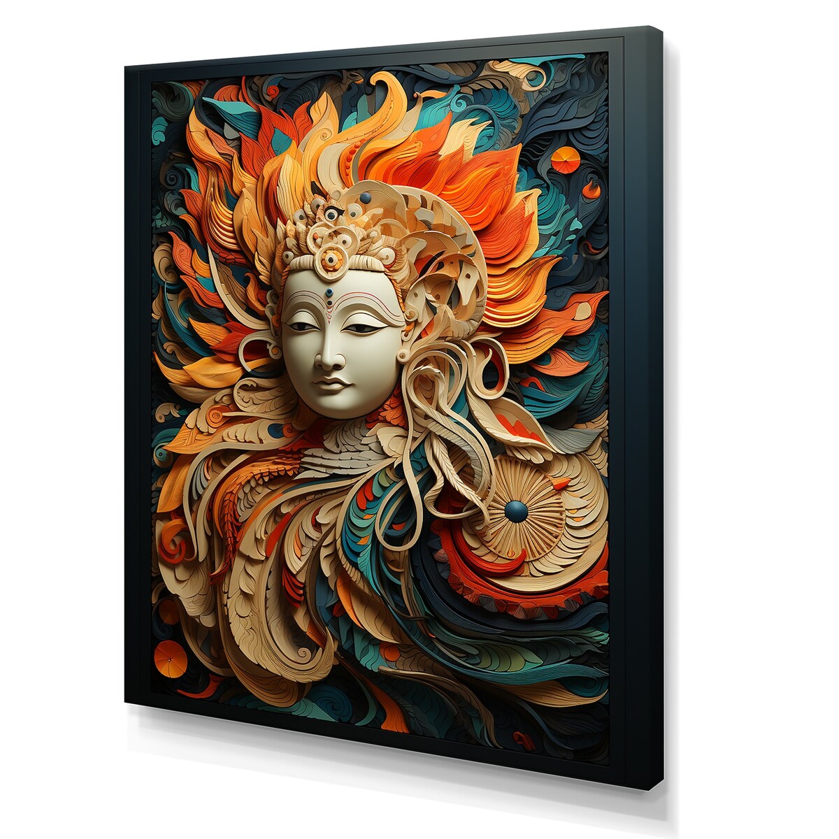 Designart "Hinduism Religious Mask " Hinduism Wall Art