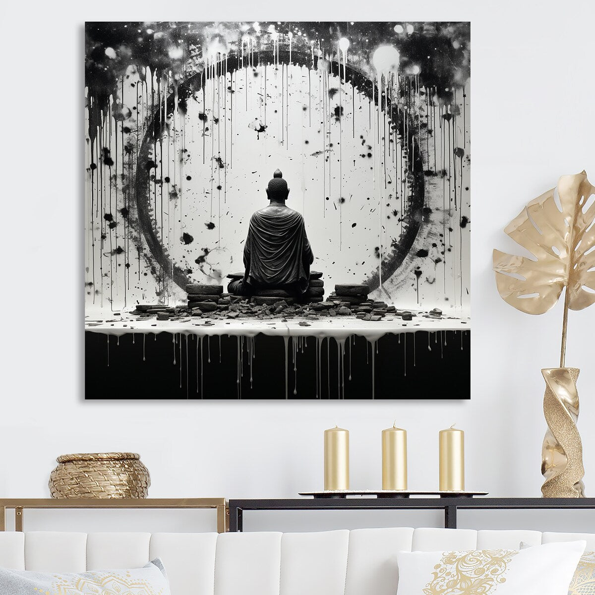Designart "Holy Buddhism Statue IV" Buddhism Wall Art