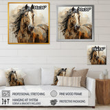 Designart "Horse Symbolic Freedom " Horse Animal Wall Decor