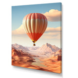 Designart "Hot Air Balloon Voyage In The Skies Harmony" Hot Air Balloon Wall Art