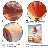 Designart "Hot Air Balloon Voyage In The Skies Harmony" Hot Air Balloon Wall Art