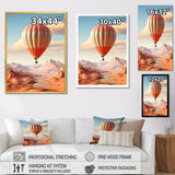 Designart "Hot Air Balloon Voyage In The Skies Harmony" Hot Air Balloon Wall Art