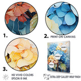 Designart "Hydrangea Blooms In Blue And Yellow" Hydrangea Wall Art