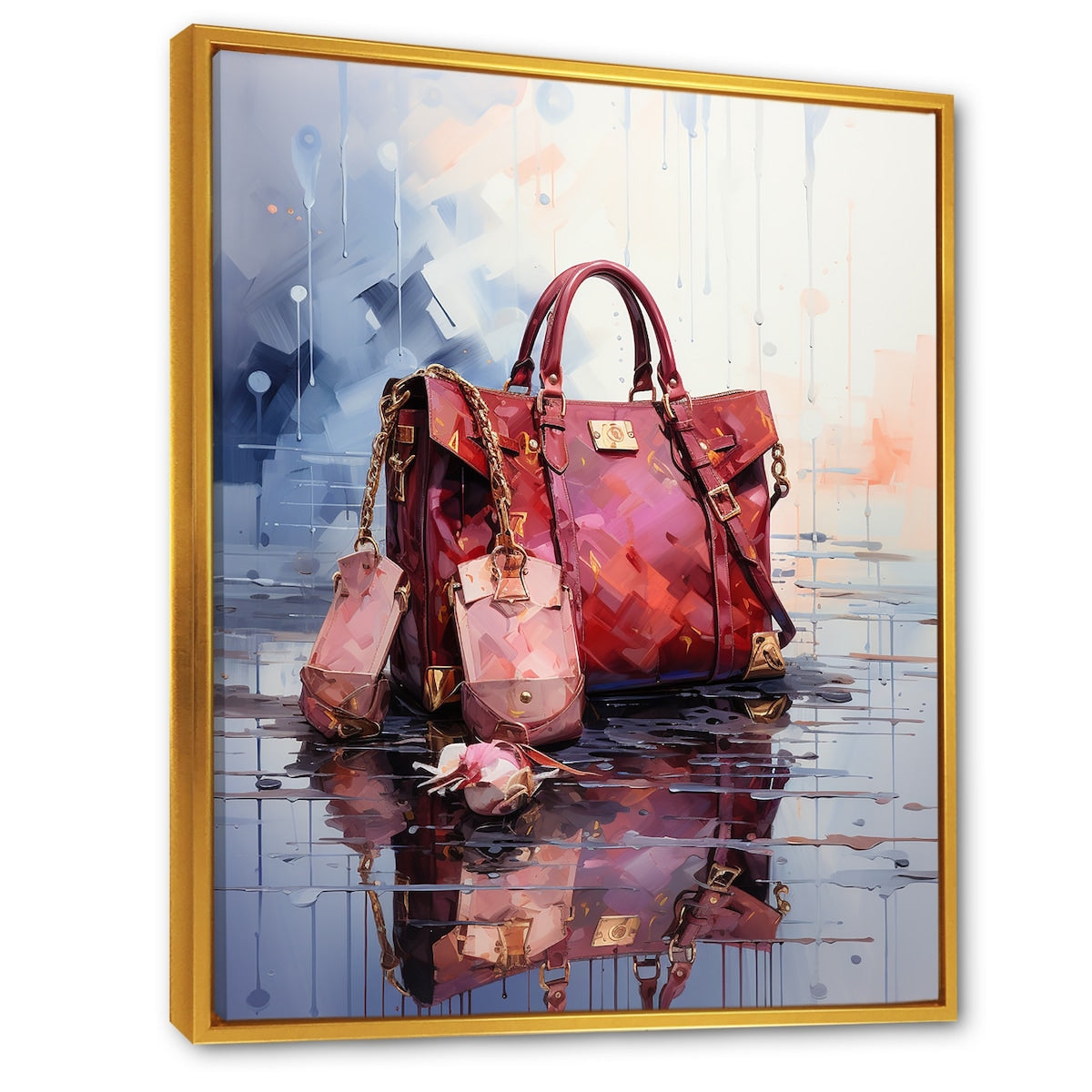 Designart "In Style Fashion Handbag" Fashion Framed Wall Decor