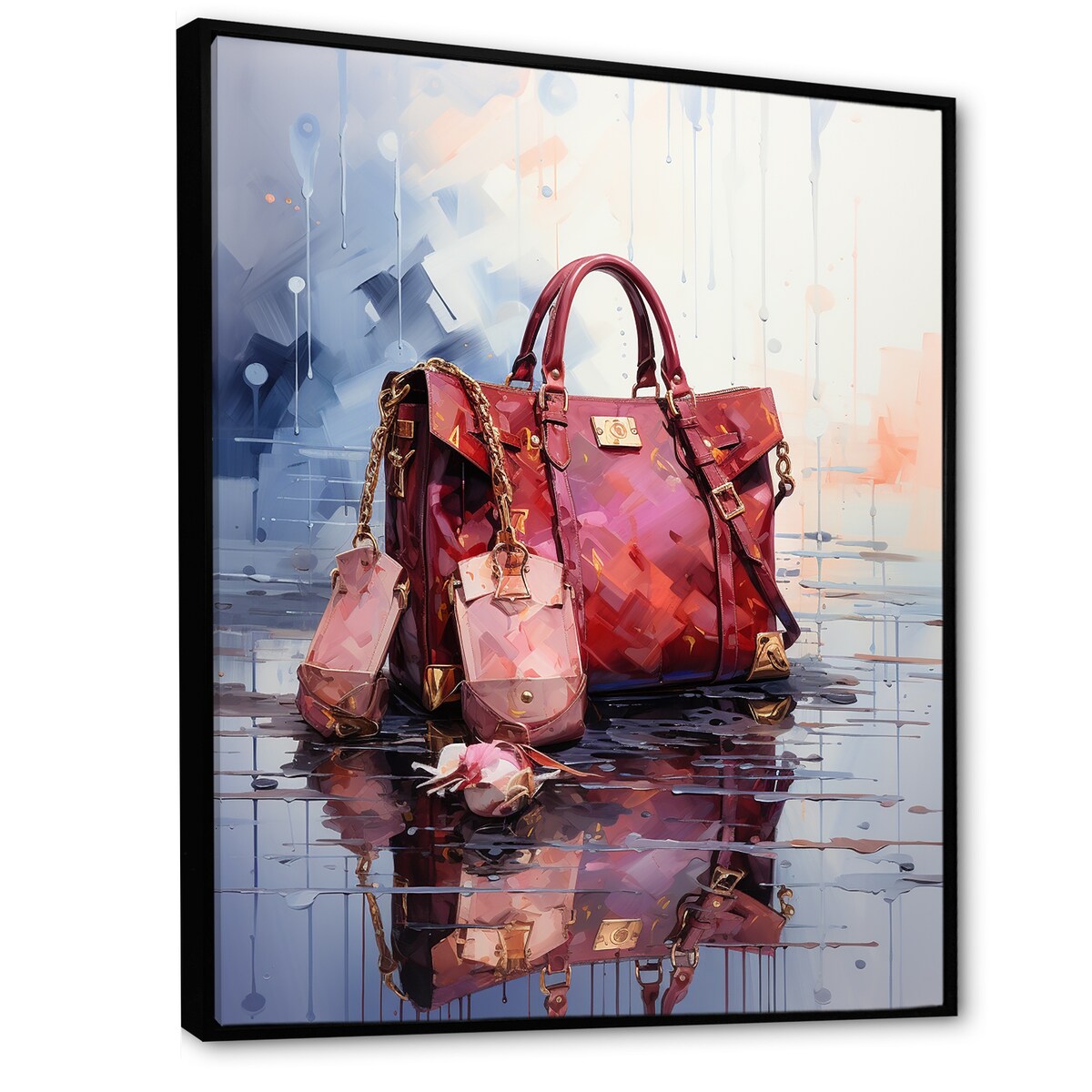 Designart "In Style Fashion Handbag" Fashion Framed Wall Decor