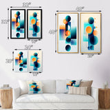 Designart "Independence of Curiosity Retro Circular II" Modern Wall Art Set of 2 - Modern Wall Art For Living Room Decor
