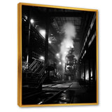 Designart "Industrial Landscape Obsidian Omen " Factories Framed Canvas Prints