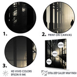 Designart "Industrial Landscape Sapphire Sunrise " Factories Framed Wall Art Prints