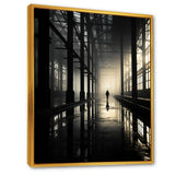 Designart "Industrial Landscape Sapphire Sunrise " Factories Framed Wall Art Prints