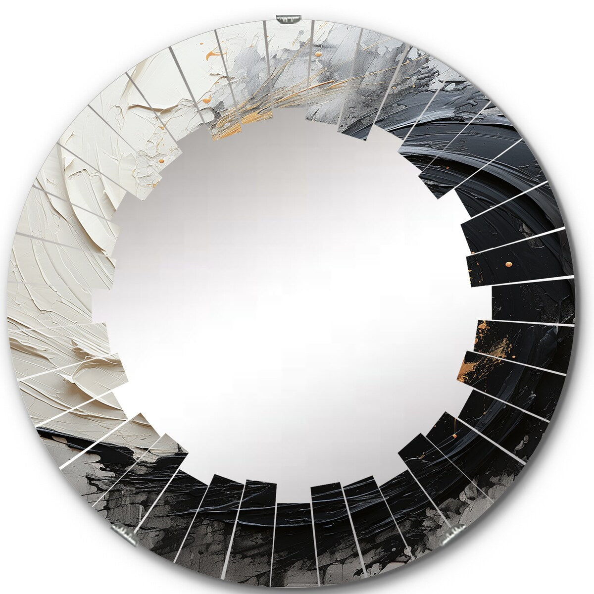 Designart "Infinite Motion IV" Abstract Modern Wall Mirror