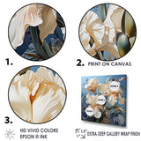 Designart "Irises Bathed In Silvery Aura Moonlight " Irises Wall Art