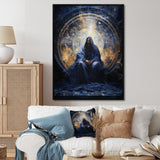 Designart "Isaiahs Insight Indigo Christianity" Christianity Framed Canvas Prints