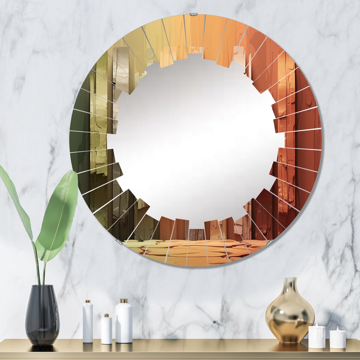 Designart "Islam Art The Pillars I" Islamic Modern Wall Mirror