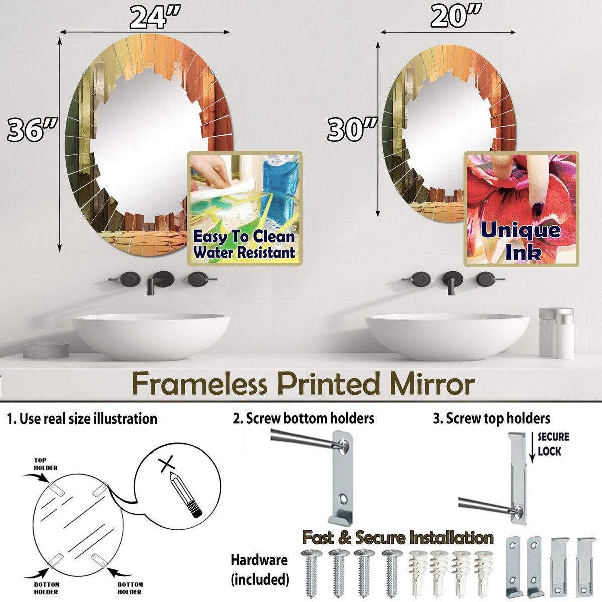 Designart "Islam Art The Pillars I" Islamic Modern Wall Mirror